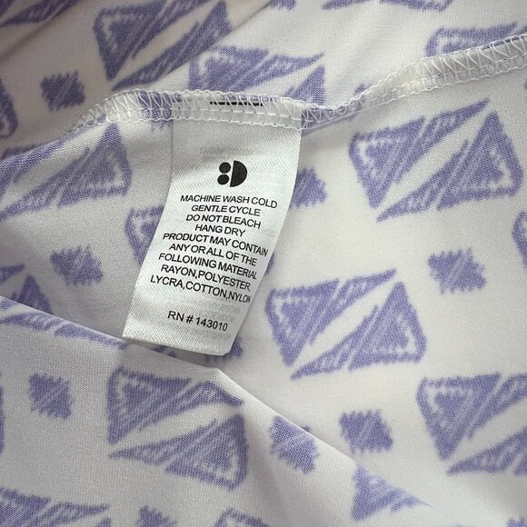 Dot Dot Smile Girl's Cap Dress 3-4 NWT White/Purple Geometric Shape Print - Picture 4 of 5